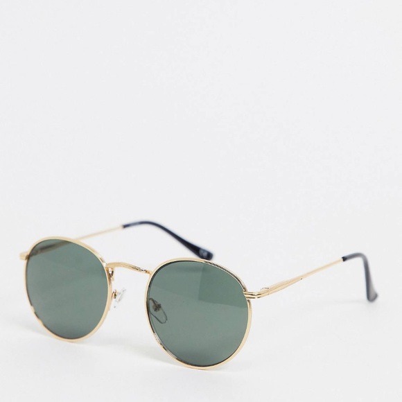 ASOS Round Sunglasses Gold Metal w/Smoke Lense - Picture 4 of 6